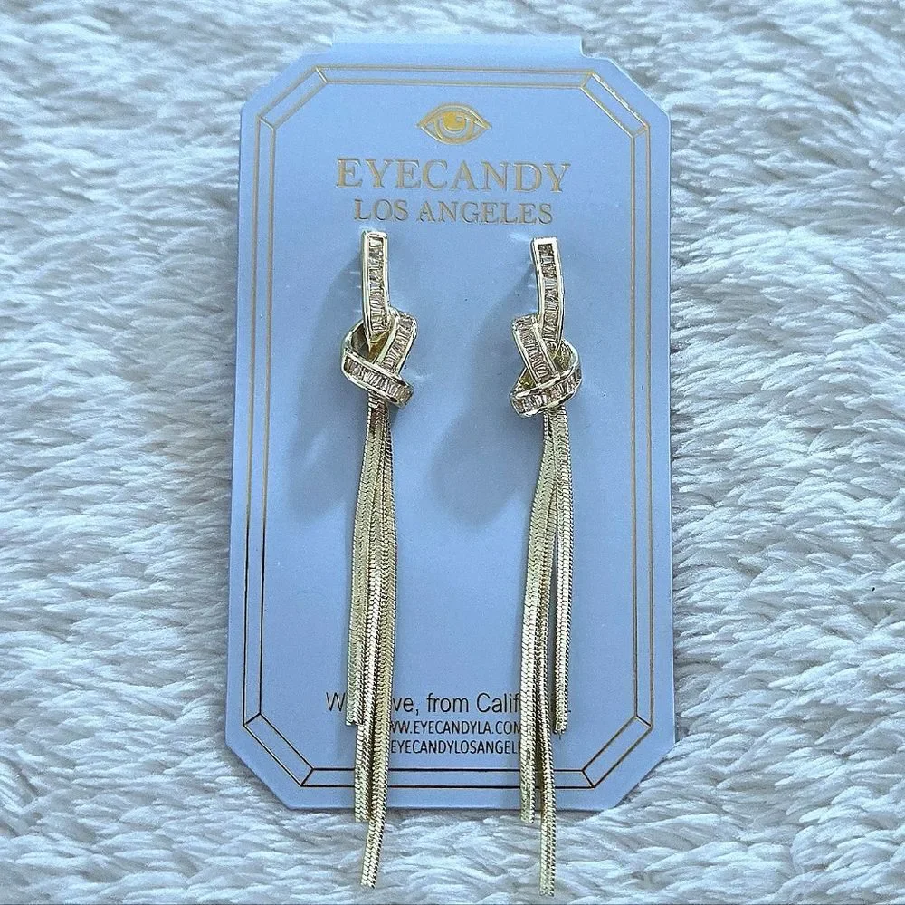 Eye👁 Candy🍭 Knotted🪢 Dangle Earrings